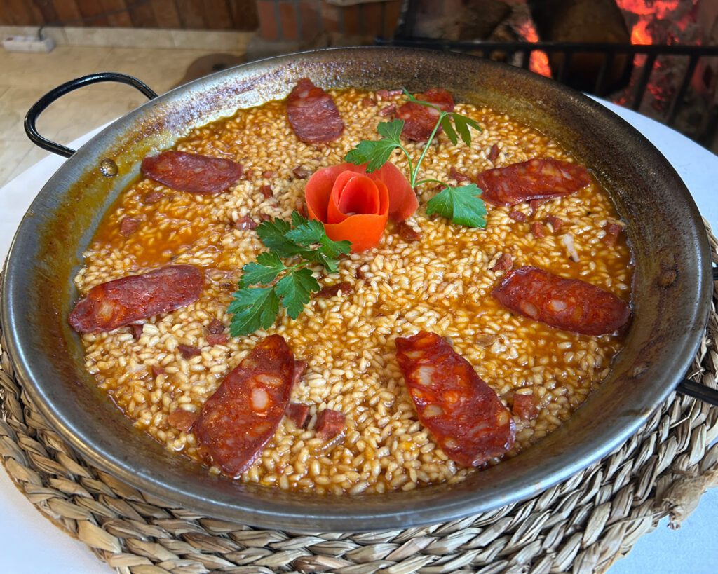 Risotto de chorizo de León